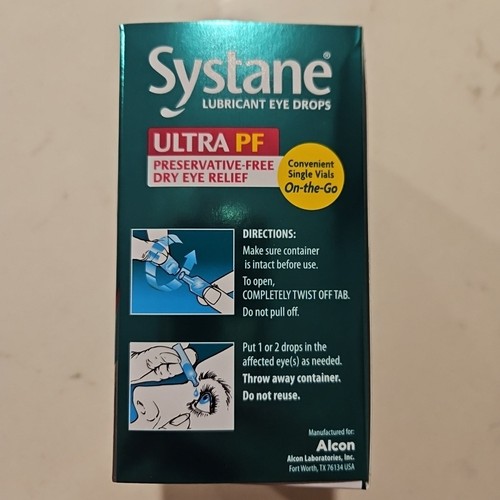 Systane Ultra PF Preservative Free Lubricant Eye Drops 60 Vials Exp 06/2026+ - Picture 7 of 10