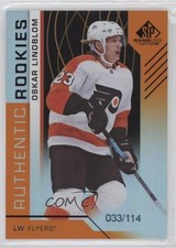 2018 SP Game Used Authentic Rookies Orange Rainbow /114 Oskar Lindblom #151 hj3