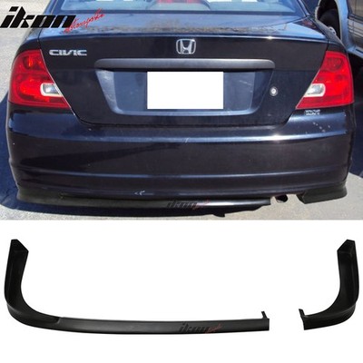 Fits 01-03 Honda Civic Coupe TR Style Rear Bumper Lip Spoiler Unpainted PU