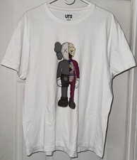 Uniqlo UT KAWS Shirt Mens Large White Companion Dissected Graphic Tee Collab