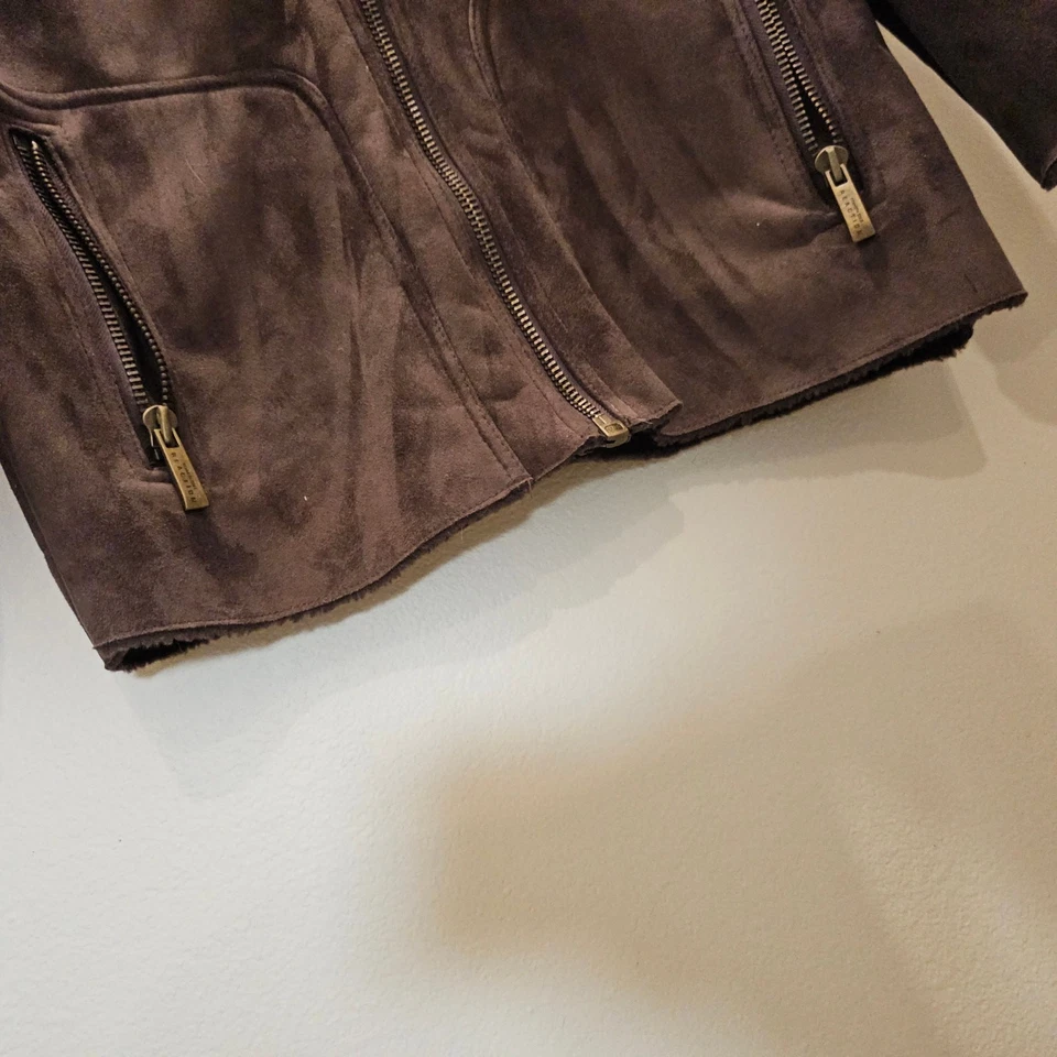 Kenneth Cole ReactionMen's Faux Suede Brown Jacket Size Large  - Image 4 of 4