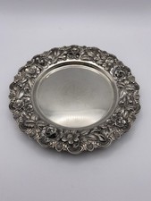 Impeccable Stieff Sterling Silver Card Tray - 6" and Hand Chased