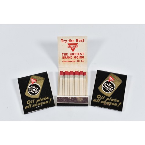 3 Vintage 1940's Cook Motor Sales Conoco Gasoline & Oil Matchbooks Minnesota
