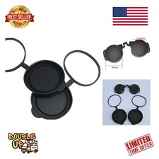 Universal Binocular Lens Covers - 10X42 Rubber Caps Protective Objective Eye