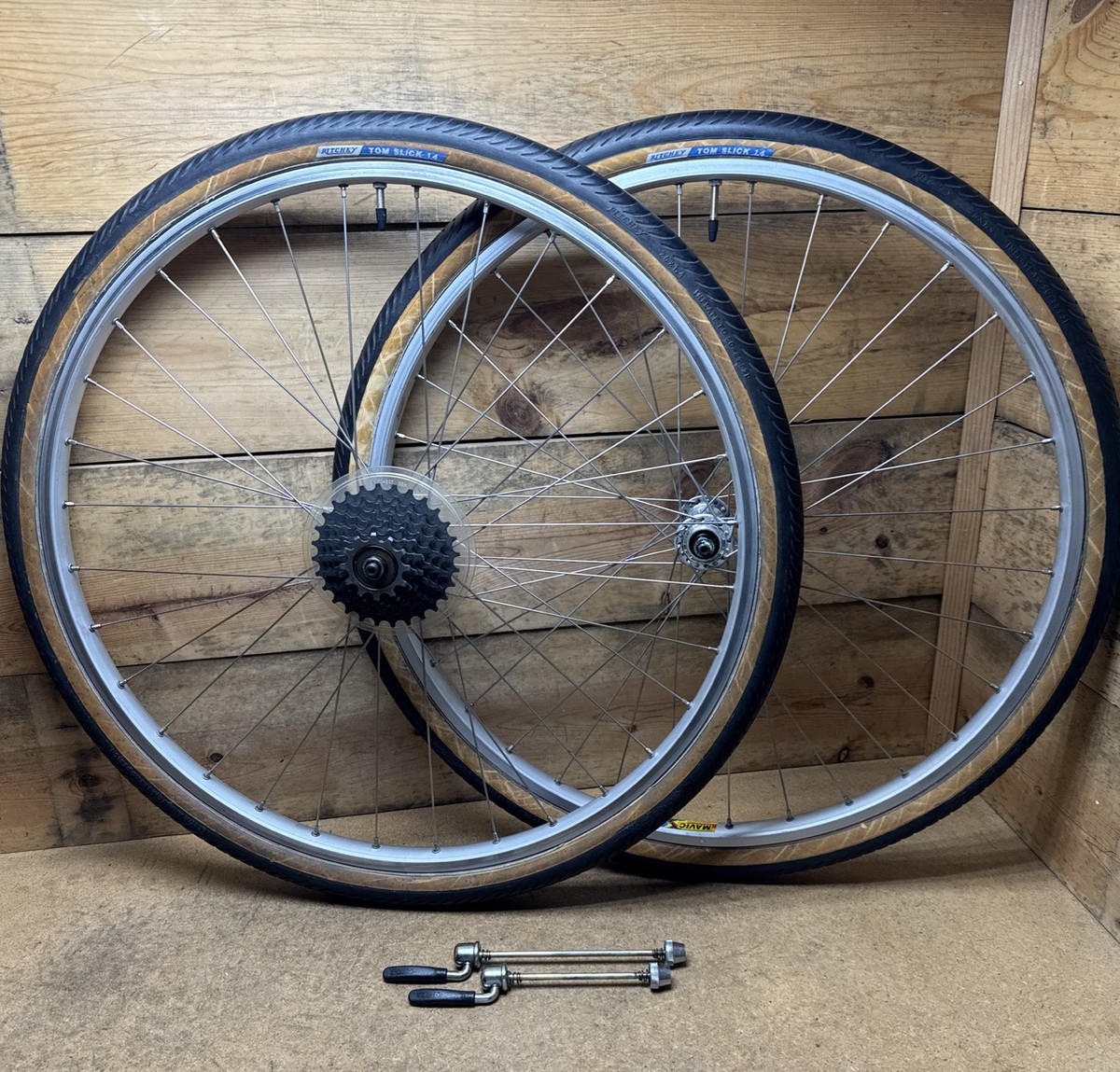 Vintage 26” MAVIC M 231, Suntour XC Comp 7 Speed Wheel Set, 100