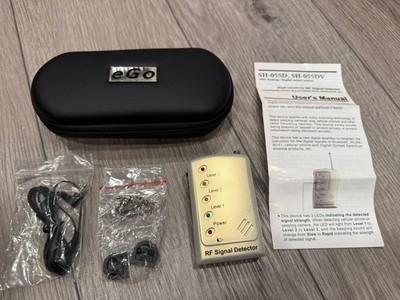 eGo SH-055DV Hidden Camera Detector RF Signal Bug Finder w/ Case & Manual