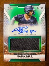 2025 Topps Pro Debut Chrome Harry Ford #PDJAR-HF Green Jumbo Relic Auto /99