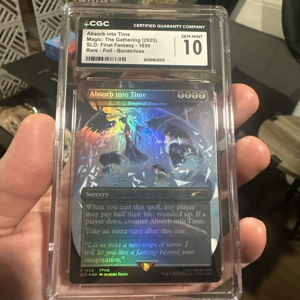 MTG Absorb into Time - Temporal Extortion (Rainbow Foil) CGC 10 Gem FFVIII 🔥 - Image 2 of 4