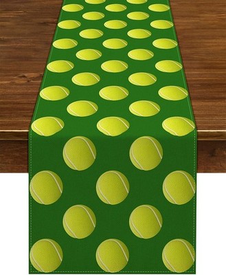 108'' Tennis Ball Table Runner Sports Themed Event Birthday Party Decor
