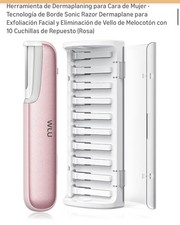 WLU Professional Facial Dermaplaning Razor Pink White for Women w/ 10 Cartridges