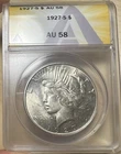 1927-S $1 PEACE DOLLAR - ANACS AU-58, LOOKS UNC