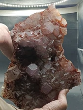 5.48kg Natural Purple Phantom Cubic Fluorite Mineral Specimen Iron Oxide Coated