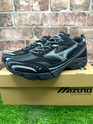 Mizuno MXR TECH D1GA246801 Sneaker Herren UK 10 Schwarz Grau Low Top Sportstyle Schuhe