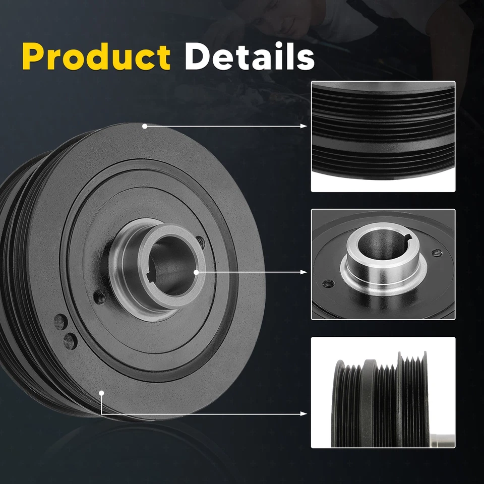 For Toyota 4Runner T100 Tacoma Tundra V6 3.4L 1996-2002 Engine Harmonic Balancer Foto 3 de 4