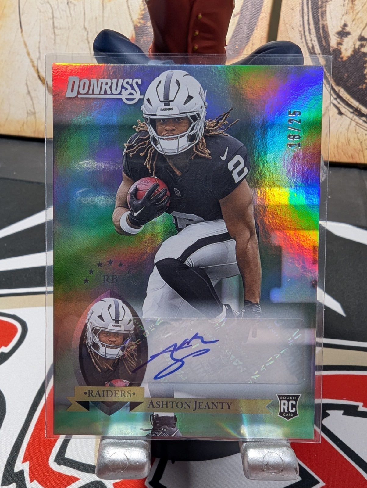 2025 Panini Donruss Ashton Jeanty Retro 1995 Auto 18/25 Rookie Card