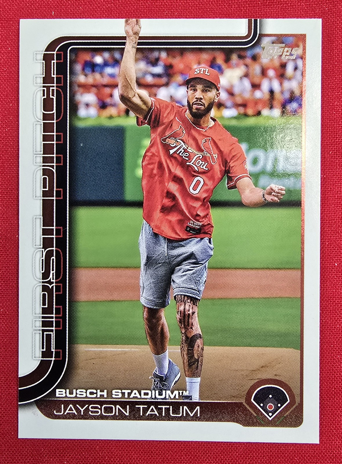 2025 Topps JAYSON TATUM First Pitch #FP-5 Cardinals Celtics