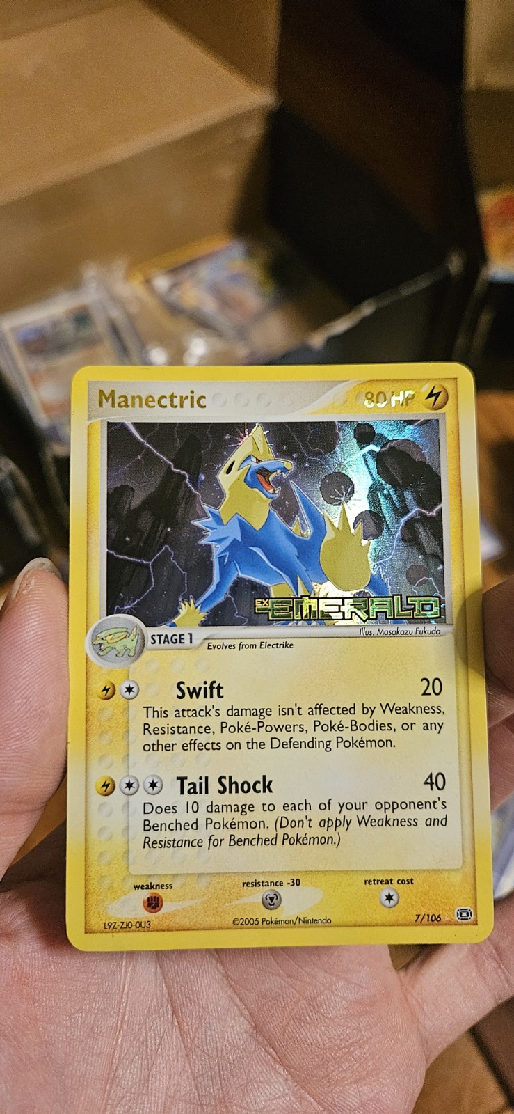 MANECTRIC 7/106 EX Emerald REVERSE HOLO STAMPED MINT