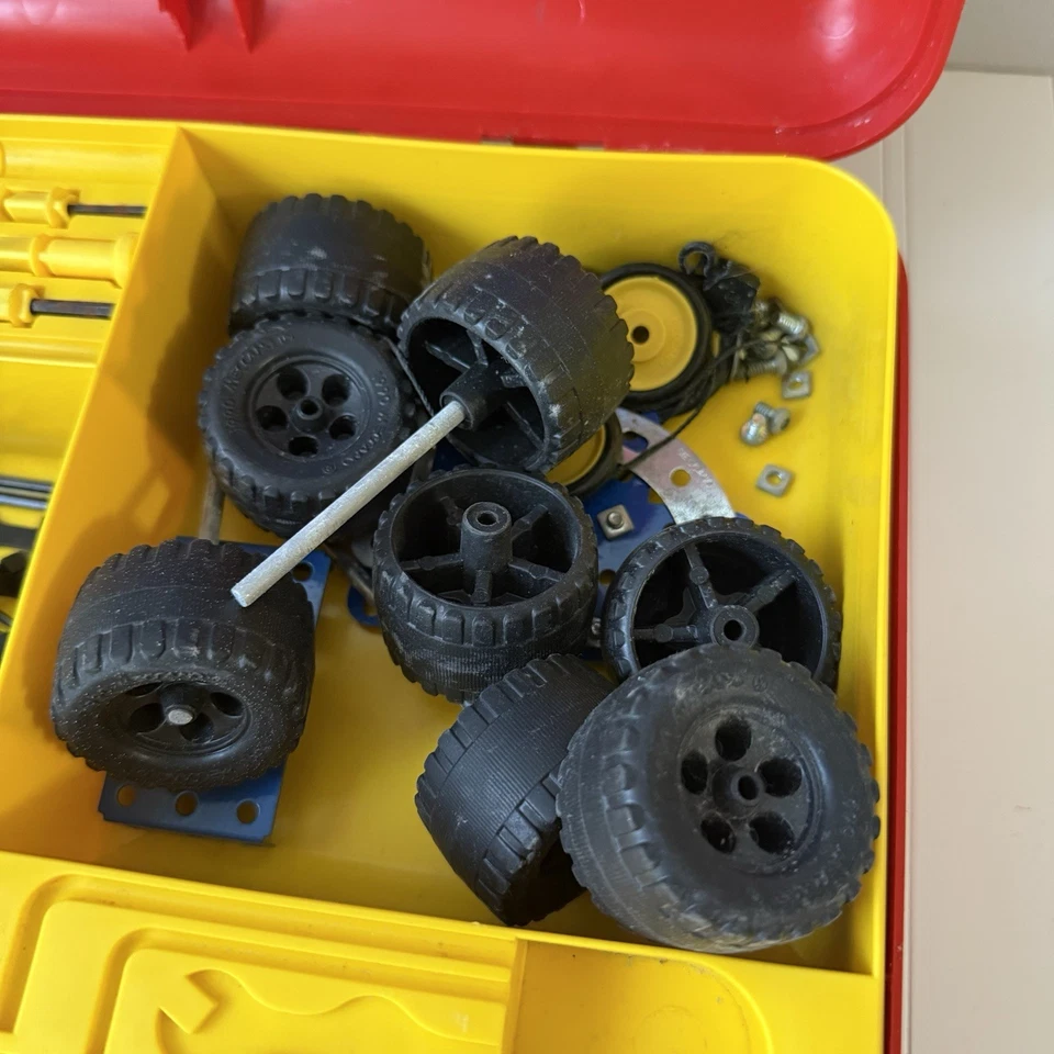 Juegos de piezas de montaje Meccano vintage estuche de almacenamiento herramienta eléctrica #1 #2 #3 #4  Foto 4 de 4