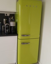 smeg frigorifero vintage verde lime usato,funzionante con guarnizione rotta 