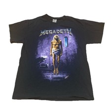 Y2K Megadeth Band Mens Heavy Metal Countdown To Extinction T-Shirt Size L