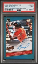 2020 DONRUSS OPTIC JOSE ALTUVE HIGHLIGHTS SIG CAR BLUE /3 PSA 9 AUTO