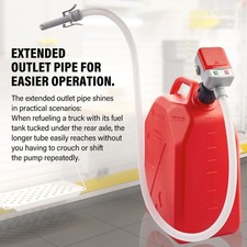 Fuel Transfer Pump Auto Stop Sensor 51in Hose 3 Adapters Portable Automatic 3.2 