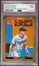 2022 Bowman Hi-Fi Futures Brady House Orange Refractor /25 Nationals PSA 9