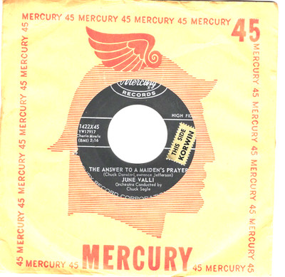 June Valli:  The Answer To A Maiden's Prayer /  In His Arms .. 45 RPM 10393