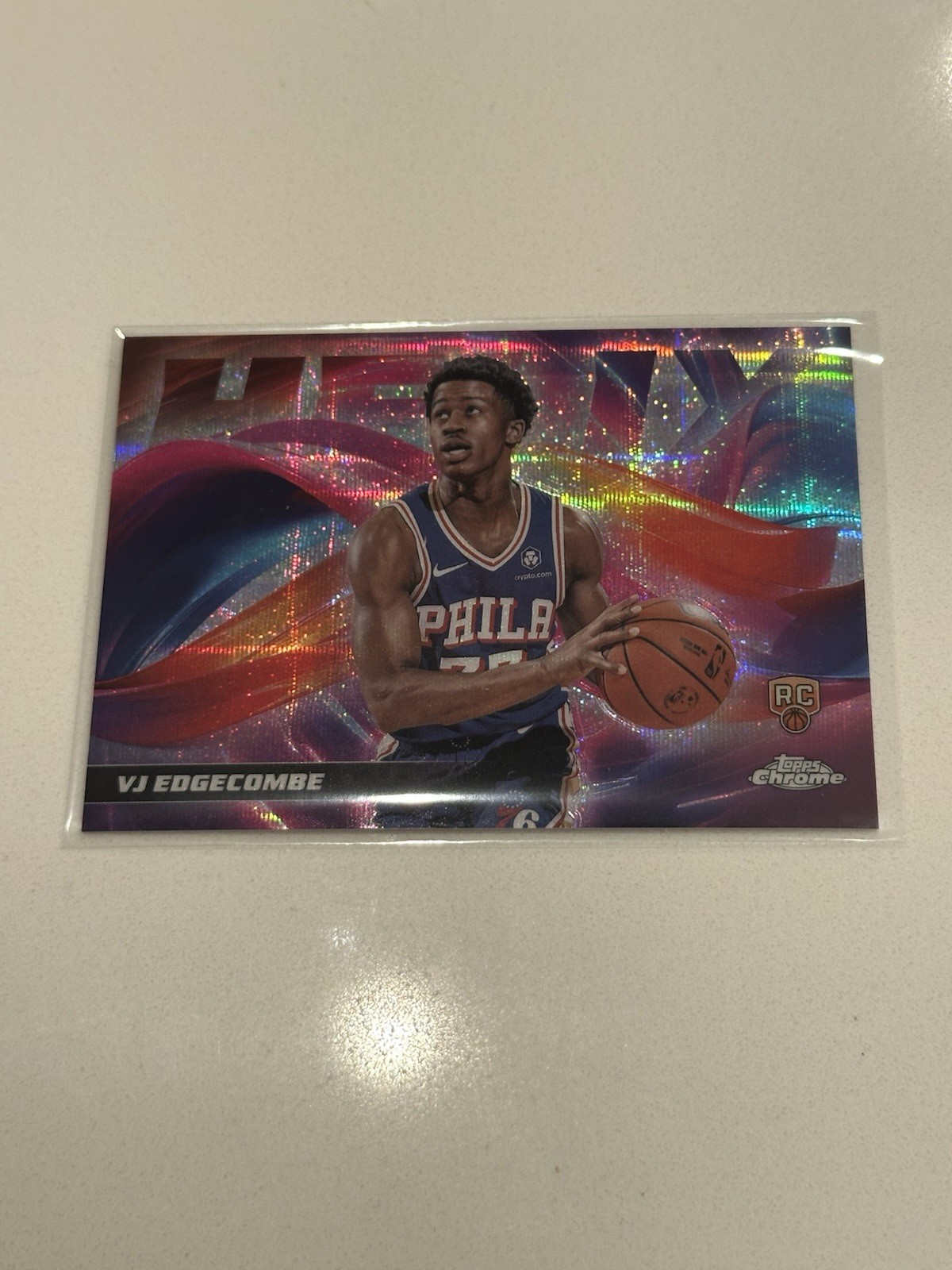 2025-26 Topps Chrome Basketball #H-13 VJ Edgecombe RC Helix SSP Case Hit 76ers