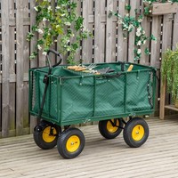 New Garden Heavy Duty Utility 4 Wheel Trolley Cart Dump Wheelbarrow Tipper Truck