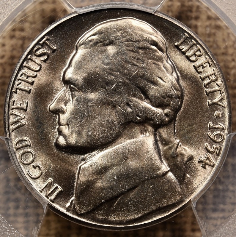 1954-S/D Jefferson nickel, PCGS MS65 original gem hint of goldDavidKahnRareCoins