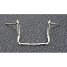 KST Kustoms Polished 1 1/2" SS Steel Bison Bagger 12" Rise Handlebar - BB19-12