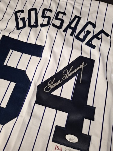 Autographed/Signed Goose Gossage New York Pinstripe Baseball Jersey JSA COA - Picture 4 of 16