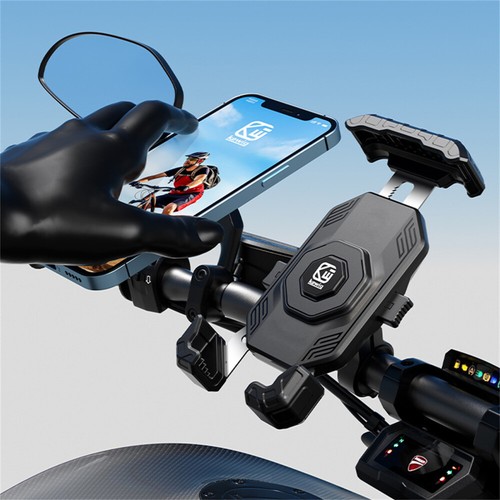 360° Universal Handyhalterung Handy Halter Smartphone Motorrad Fahrrad MTB NEU - Zdjęcie 13 z 20