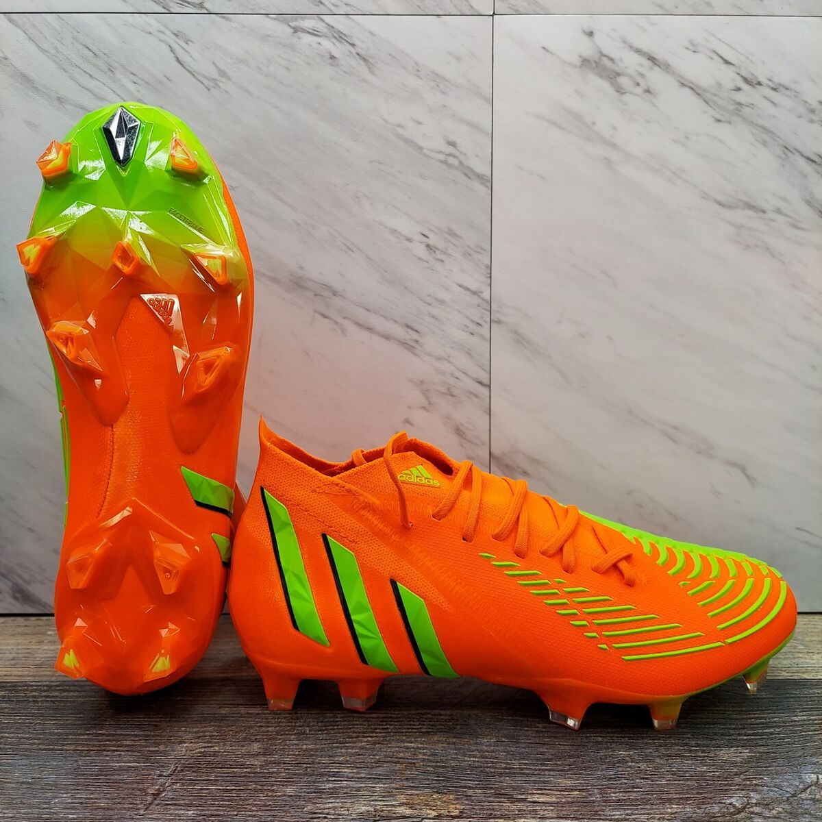 Adidas Predator Edge.1 FG GW1029 Orange Green Solared Soccer Adidas Predator Edge.1 FG GW1029 Orange Green Solared Soccer