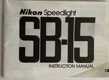 Nikon Speedlight SB-15 Flash Instruction Manual original good condition