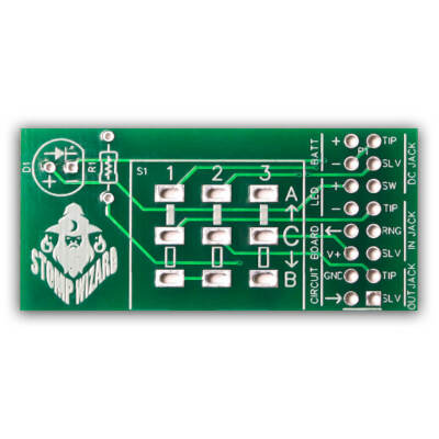 Stomp Wizard EZ3PDT PCB - Guitar Pedal DIY Starter PCB