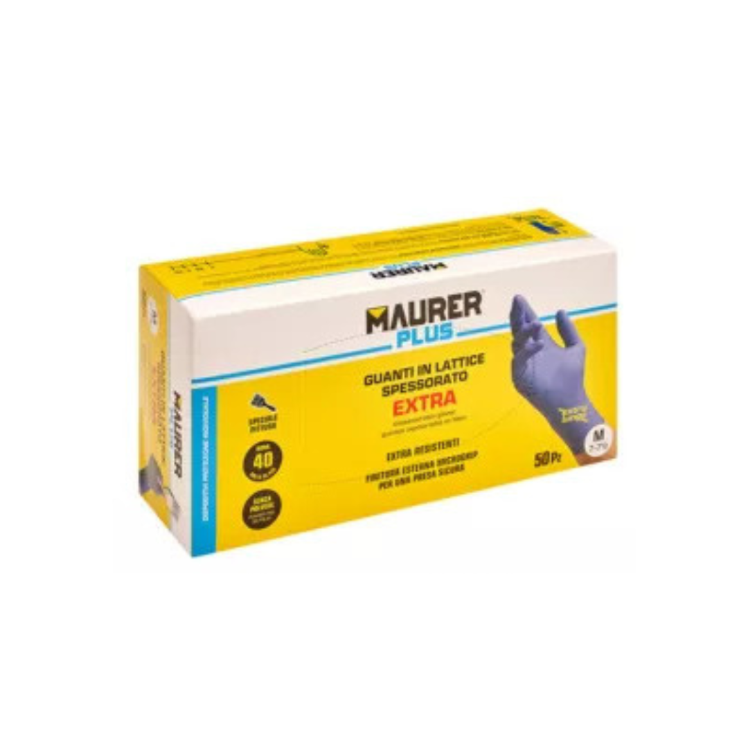 Guanti Monouso In Lattice "Extra 50 Pz." Maurer Plus (S 6-6½)