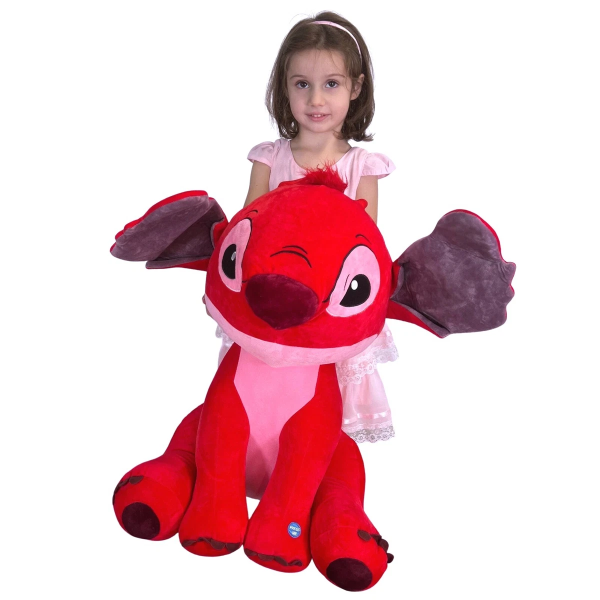 Geante Peluche Leroy Rouge 70 Cm Son Parle Lilo Et Stitch Xxl à Prix  Carrefour