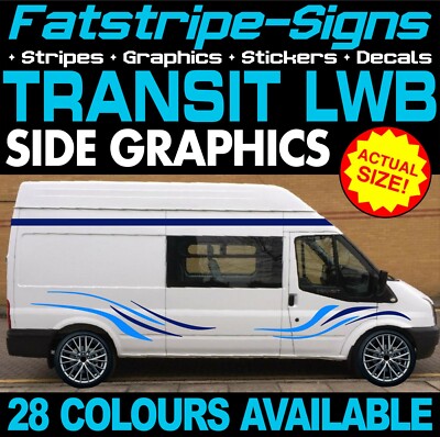 passend für Ford Transit Grafik Aufkleber Decals Streifen Camper Van Wohnmobil LWB