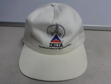 Vintage 80's Delta Airlines Walt Disney World Snapback Hat Men OSFA USA Made