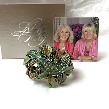 New Kirks Folly Crystal Salamander Cuff Bracelet GoldTone