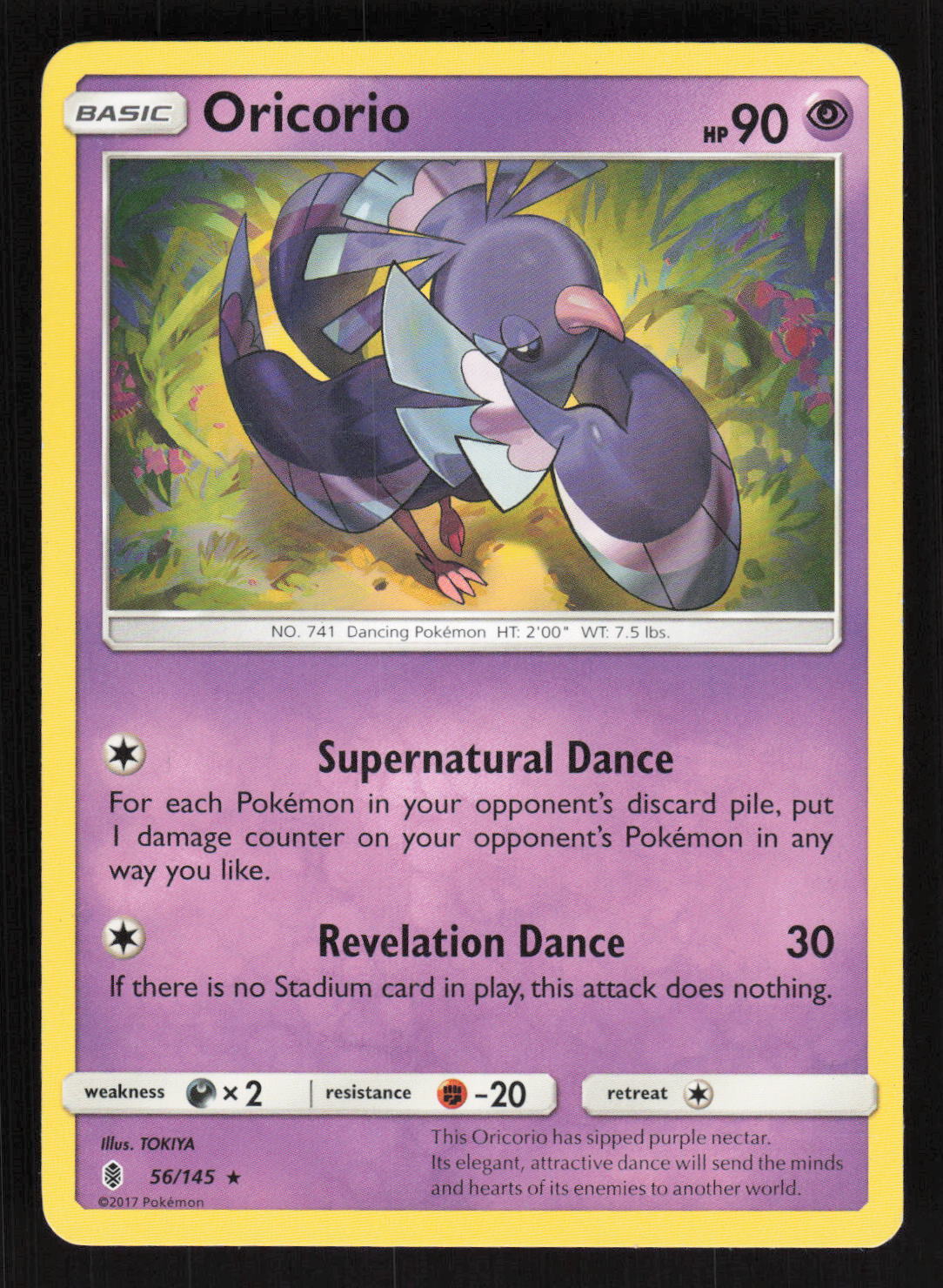 Pokemon SM - Guardians Rising #56/145 Oricorio Card TCCCX