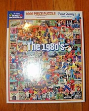 White Mountain "THE 80's" 1000 Pieces Jigsaw Puzzle 24" x 30" Made In USA