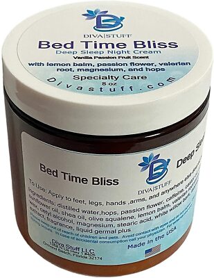 Bed Time Bliss, All Natural Deep Sleep Night Cream with Passion Flower, Valerian