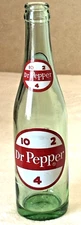 ‘67 ACL Dr.Pepper-Be A Pepper🌶️-It’s Time For-10 oz-Green Glass Soda-Pop Bottle