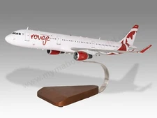 Airbus A321 Air Canada Rouge Desk Wood Airplane New Model Large Scale 1/100