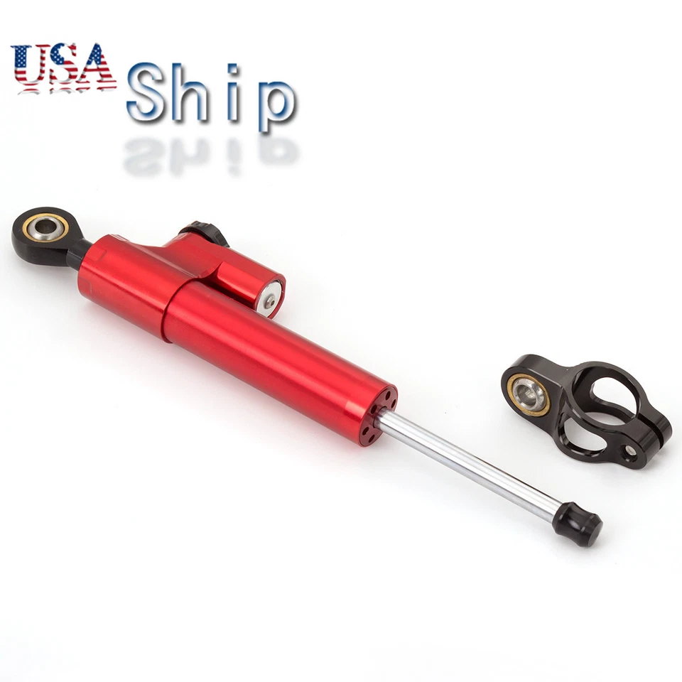 Control estabilizador amortiguador de dirección CNC para CBR600 F4 CB600RR CB650F CBR650F rojo Foto 3 de 4