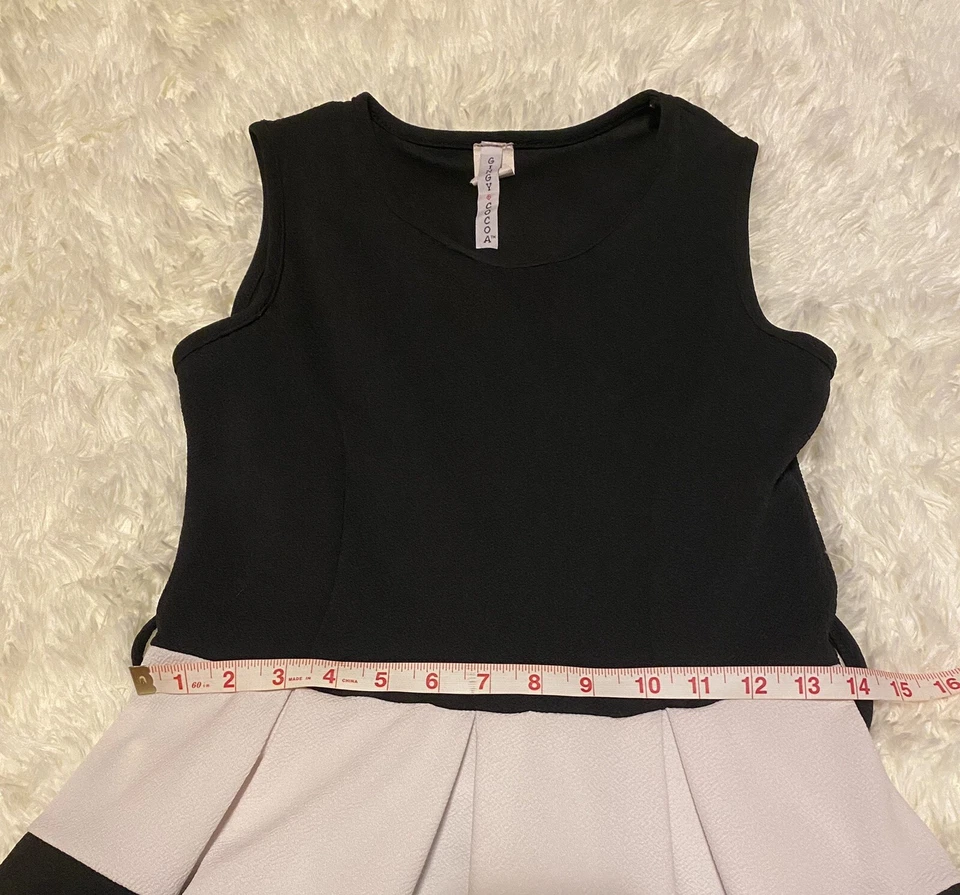 Vestido patinador vintage sin mangas para mujer línea A retro a rayas blanco y negro S Foto 4 de 4