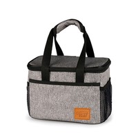 6 Can Insulated Lunch Cooler- Freezer Safe Side Pockets-gray on sale 6 Can Insulated Lunch Cooler- Freezer Safe Side Pockets-gray on sale